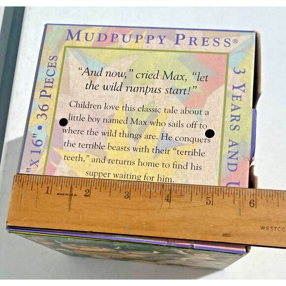 VTG 2001 Maurice Sendak 36 Piece WHERE THE WILD THINGS ARE Puzzle COMPLETE 16x16 - Picture 6 of 11